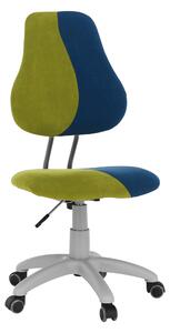 TEMPO KONDELA Rostoucí otočná židle, zelená/modrá/šedá, RAIDON