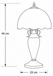 Brilagi - Tiffany vitrážová stolní lampa JUNGLE 1xE27/60W/230V + 1xE14/40W