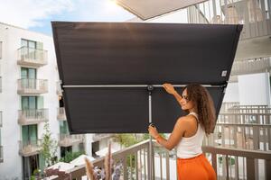 ACTIVE Balkónová clona 180 x 130 cm - naklápěcí slunečník (Design látky: 840)