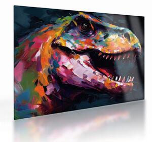 Skleněný obraz - Dinosaurus, malba (70x50 cm)