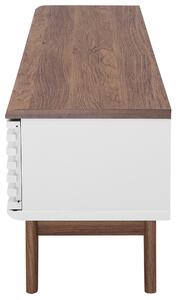 TV stolek barva bílá/ tmavé dřevo DETROIT