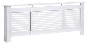 HOMCOM Rozkládací Kryt Radiátoru s Moderním Designem 139-208,5 x 20,5 x 82,5 cm MDF Bílá | Aosom
