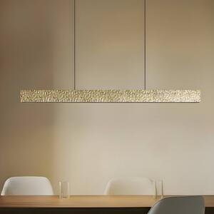 Lucande LED závěsné světlo Nivara, 117 cm, zlaté, kovové, Mosaz / zlato, Obývací pokoj / jídelna, kov, Moderní