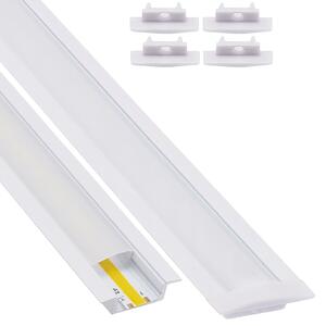 Zapuštěný profil bílý + mléčné stínidlo 2m ECOLIGHT
