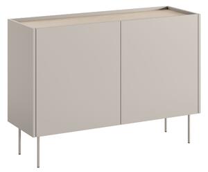 Moderní komoda Desin 120 cm dvoudveřová - kašmír / dub nagano