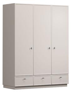 Šatní skříň Lorini 150 cm - kašmírová / černé úchytky T-bar