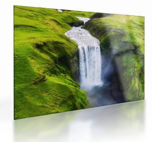 Skleněný obraz - Vodopád Skogafoss (70x50 cm)