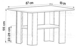 Konferenční stolek DORISA dub sonoma
