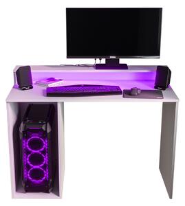 Herní PC stolek Garrick 2 (bílý) (s LED RGB osvětlením). 1064136