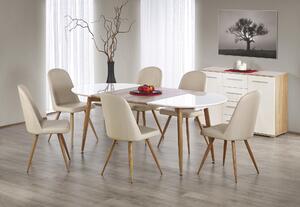 Elegantní rozkládací jídelní stůl Hema1881, dub medový/bílý