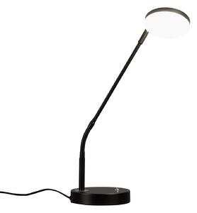 FISCHER & HONSEL LED stolní lampa Sorento, pískově černá, výška 48 cm, stmívatelné, stmívatelný, Černá, Obývací pokoj / jídelna, kov, Moderní