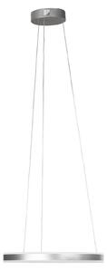 FISCHER & HONSEL Závěsné světlo LED Sirko, Ø 50 cm, niklová barva, kov,, stmívatelný, Hliník / šedá / zinek, Obývací pokoj / jídelna, kov, Moderní