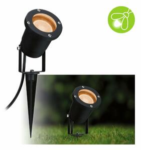 PAULMANN LED bodové zahradní světlo zlaté světlo neláká hmyz IP65 kruhové 92mm 2200 - 2200K 4,3W 230V 38-38° černá kov