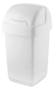 Bílý odpadkový koš Addis Roll Top, 22,5 x 23 x 42,5 cm