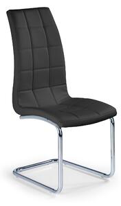 Halmar Jídelní židle K147, chrom / eko kůže černá