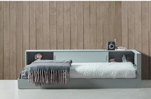 Šedá jednolůžková postel z borovicového dřeva WOOOD Connect, 90 x 200 cm