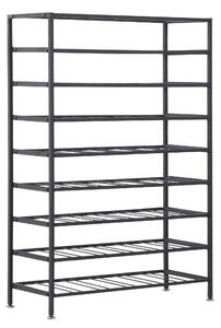 HOMCOM Stojan na víno s kapacitou 54 lahví 63D x 25Š x 91V cm černý kov | Aosom