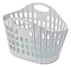 Šedo-zelený složitelný koš na prádlo Addis Flat Folding Laundry Basket