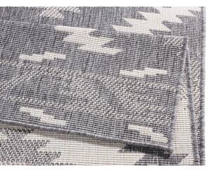 Šedo-krémový venkovní koberec NORTHRUGS Malibu, 80 x 350 cm