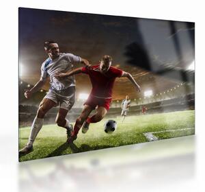 Skleněný obraz - Fotbalisté v akci (70x50 cm)
