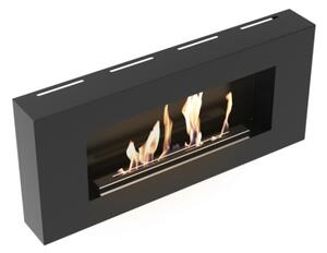 Kratki DELTA/FLAT/TUV - Nástěnný BIO krb DELTA/FLAT 40x90 cm 1,5kW černá