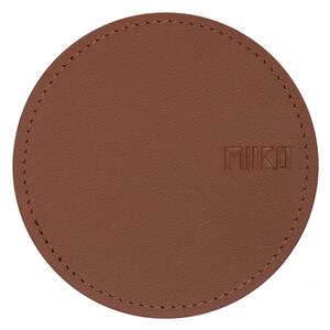 Miiko Design Podtácek 10cm, recyklovaná kůže / hnědý