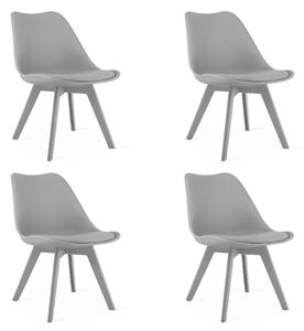 Set čtyř jídelních židlí MARK šedý (4 ks)