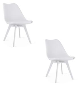 Set dvou jídelních židlí MARK bílý (2 ks)