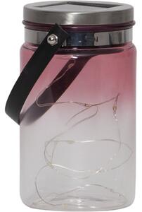 Venkovní solární lucerna Star Trading Tint Lantern Pink, výška 15 cm