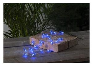 Modrý venkovní světelný LED řetěz Star Trading Globe Light, délka 1,6 m
