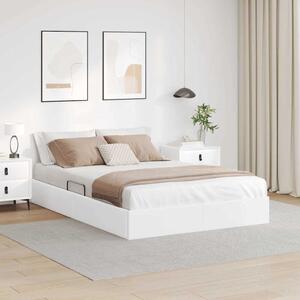 Postel s úložným prostorem Úplně bílá 137 x 190 cm Umělá kůže 3369973