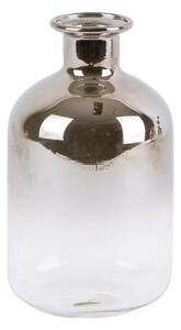 Skleněná malá váza PT LIVING Silver Tube, výška 10 cm
