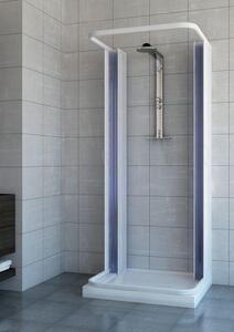 Sprchový kout s centrálním otevíráním z PVC značky BRIXO, model ORCA, rozměry 80 x 80 x 80 cm