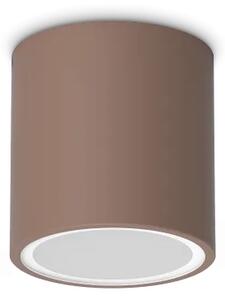 Ideal Lux Venkovní stropní svítidlo TECHO, 1xGU10, Ø 90 mm, IP54 Barva: Kávová