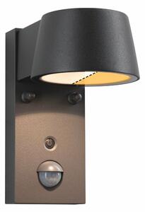 PAULMANN LED venkovní nástěnné svítidlo Capea pohybové čidlo neláká hmyz IP44 96x153mm CCT 6W 230V 98° černá hliník