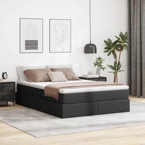 Postel s úložným prostorem a matrací Černá 140 x 190 cm 3370162