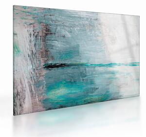 Skleněný obraz - Abstraktní olejomalba (70x50 cm)