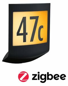PAULMANN LED venkovní nástěnné svítidlo Smart Home Zigbee Padea soumrakový senzor neláká hmyz IP44 198x71mm CCT 8,2W 230V antracit umělá hmota