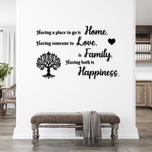 DUBLEZ | Dřevěný citát - Home, Love, Family