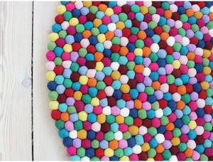 Kuličkový vlněný koberec Wooldot Ball Rugs Multi, ⌀ 90 cm