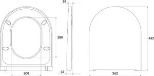 Cersanit Larga záchodové prkénko pomalé sklápění bílá K98-0229