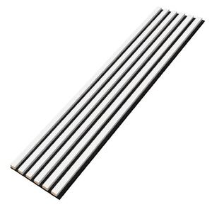Designový akustický panel - bílá - 28 cm - 6 lamel