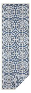 Modro-krémový venkovní koberec NORTHRUGS Jardin, 80 x 350 cm