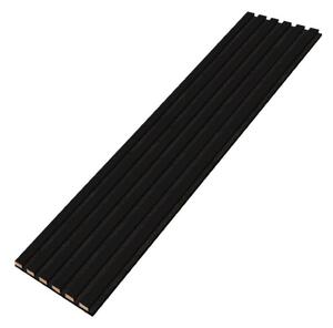 Designový akustický panel - černá - 28 cm - 6 lamel