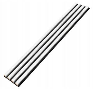 Designový akustický panel - bílá - 18 cm - 4 lamely