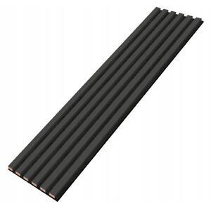Designový akustický panel - antracit - 28 cm - 6 lamel