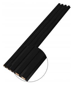 Designový akustický panel - černá - 18 cm - 4 lamely