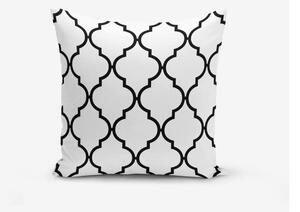 Sada 4 povlaků na polštáře Minimalist Cushion Covers BW Graphic Patterns, 45 x 45 cm