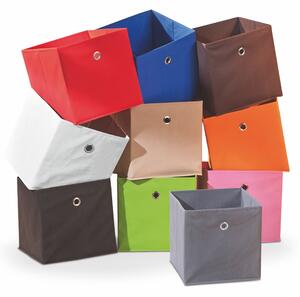 Textilní úložný box Halmar WINNY v červené barvě, 32×32×31 cm – ideální do dětského pokoje, školky i domácnosti
