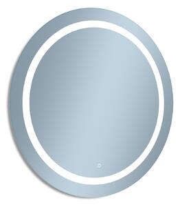 Venti Ring zrcadlo 60x60 cm kulatý s osvětlením stříbrná 5907722357922